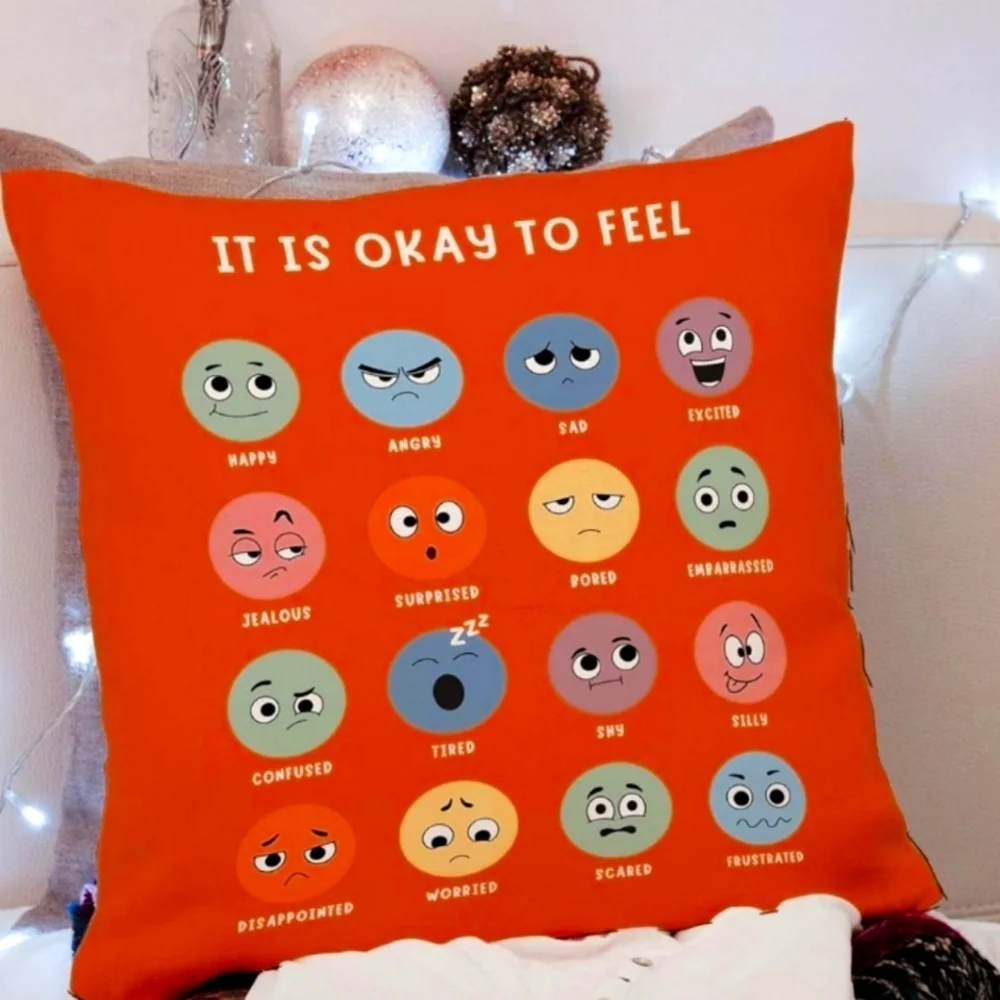 NOSGRIT Emotional Expression Pillow Case 18